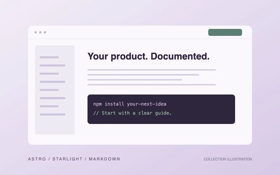 Starlight Documentation Starter collection illustration